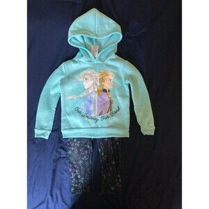 4T Disney girl clothes - 2 piece outfit | Frozen II Elsa and Anna theme